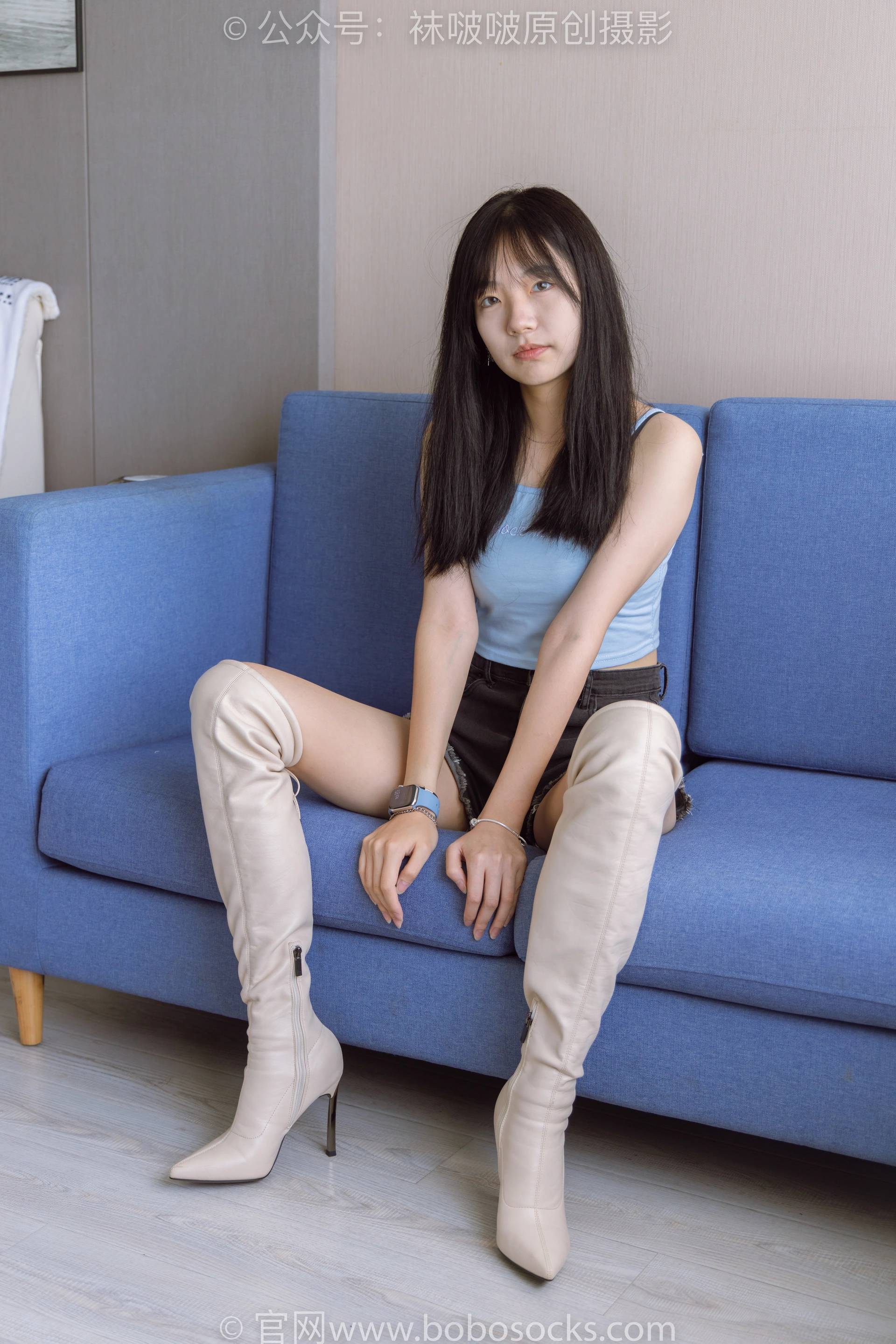 [BoBoSocks袜啵啵]NO.174 小甜豆-高跟长靴、白棉袜、裸足 0